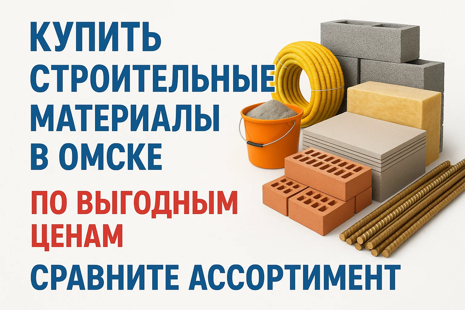 Купить строительные материалы в Омске по выгодным ценам и сравнить ассортимент.